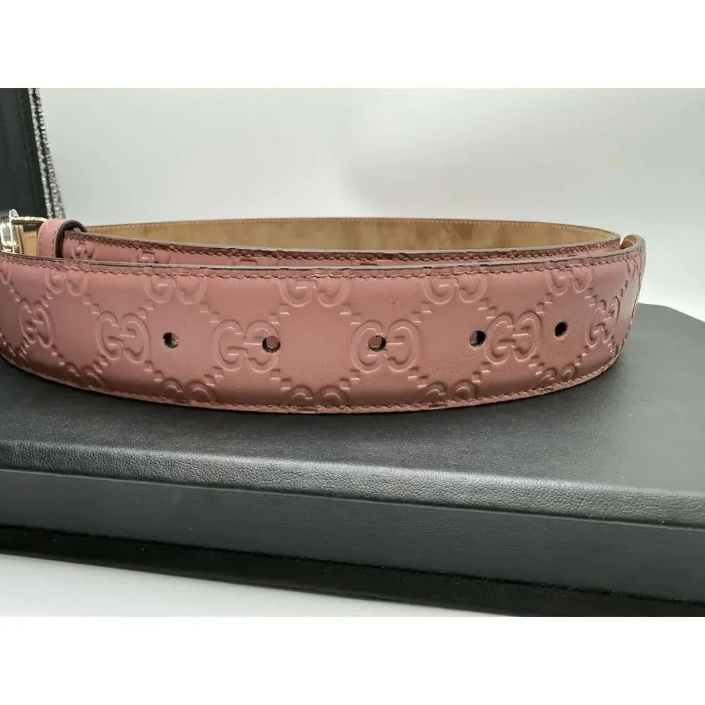 Gucci - Guccissima GG Belt Pink 36